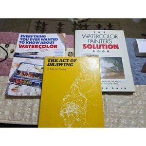 Watercolor Painting Drawing Art Technique Books Set of 3 Vintage